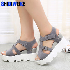 2019 Summer Sandals Shoes Women High Heel Casual Shoes footwear flip flops Open Toe Platform Gladiator Sandals Women Shoes m693