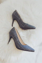 Big Size Women's Shoe 9cm MOC 2 High Heels Pumps Party Shoes For Women Canvas Wedding Shoes chaussure femme