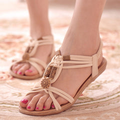 Women Sandals 2019 Summer Shoes Bohemia Women Shoes New Fashion Beach Sandals Solid Women Flip Flops Casual Flat Sandalias Mujer