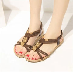 Women Sandals 2019 Summer Shoes Bohemia Women Shoes New Fashion Beach Sandals Solid Women Flip Flops Casual Flat Sandalias Mujer