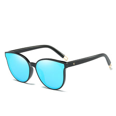 2019 Fashion Colour Luxury Flat Top Cat Eye Women Sunglasses Elegant oculos de sol men Twin Beam oversized Sun glasses  UV400