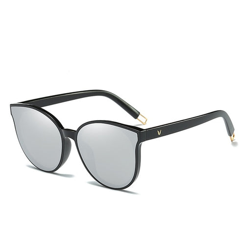 2019 Fashion Colour Luxury Flat Top Cat Eye Women Sunglasses Elegant oculos de sol men Twin Beam oversized Sun glasses  UV400