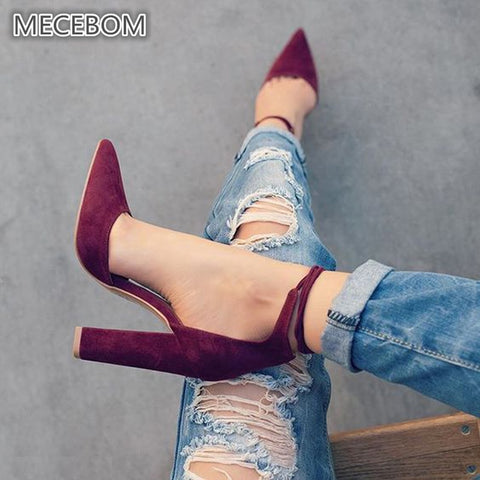 Aneikeh Women High Heels Sandals Summer Square Heels Crystal Heeled Platform Shoes Ladies Sexy Party Wedding Lace Up Shoes